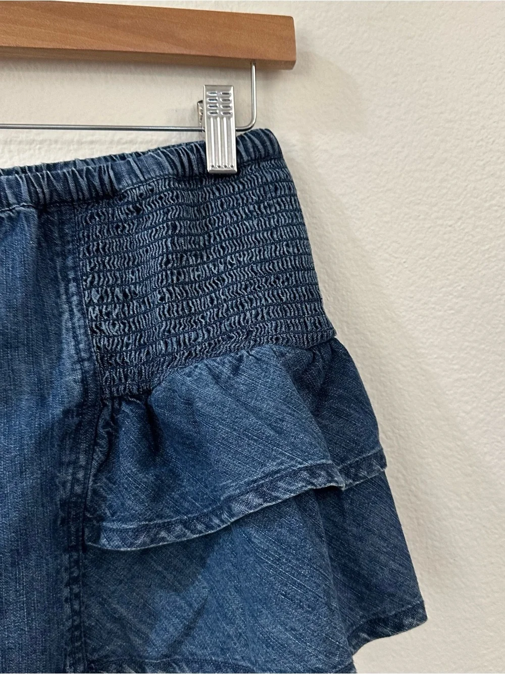 Free People We The Free Alani Pull-On Chambray Shorts Size XS
